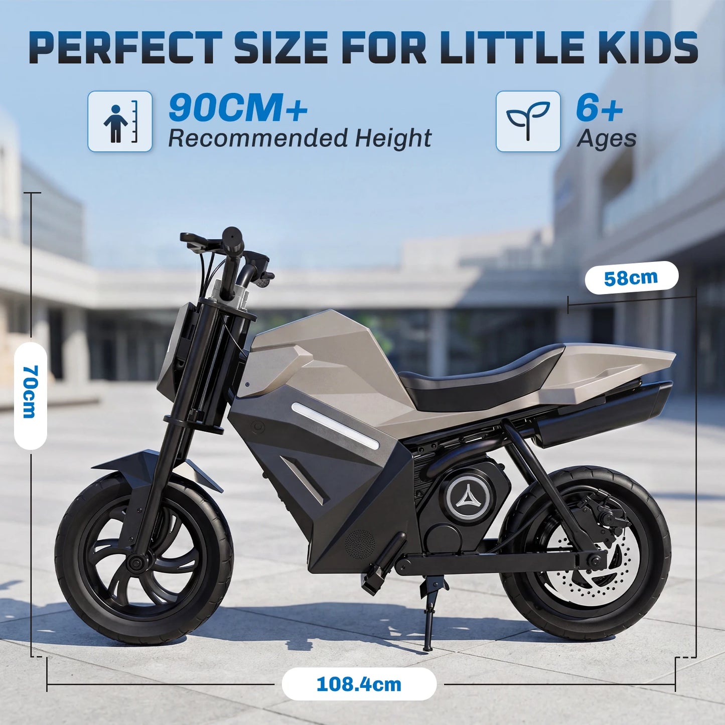 Kids Electric Motorcycle 12.5 Inch, Electric Motorbike for Kids, 21.6V Lithium Battery,Electric Dirt Bike For Kids Rear Disc Brake, 16KM/H Kids Electric Dirt Bike for Boys Girls Electric Motorbike for Children