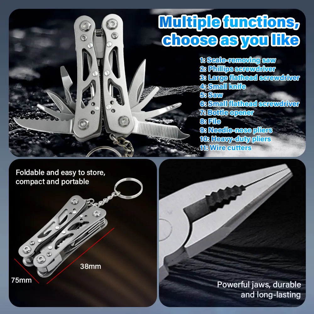 Folding Multi-Tool — Pliers, Knife & More