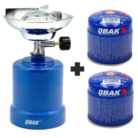 Portable Gas Camping Stove + 2 Fuel Cartridges