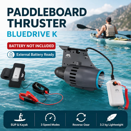 SUP Kayak Underwater Thruster Electric Paddle Board Motor External Battery Ready 3 Speed Reverse Gear Battery Not Included