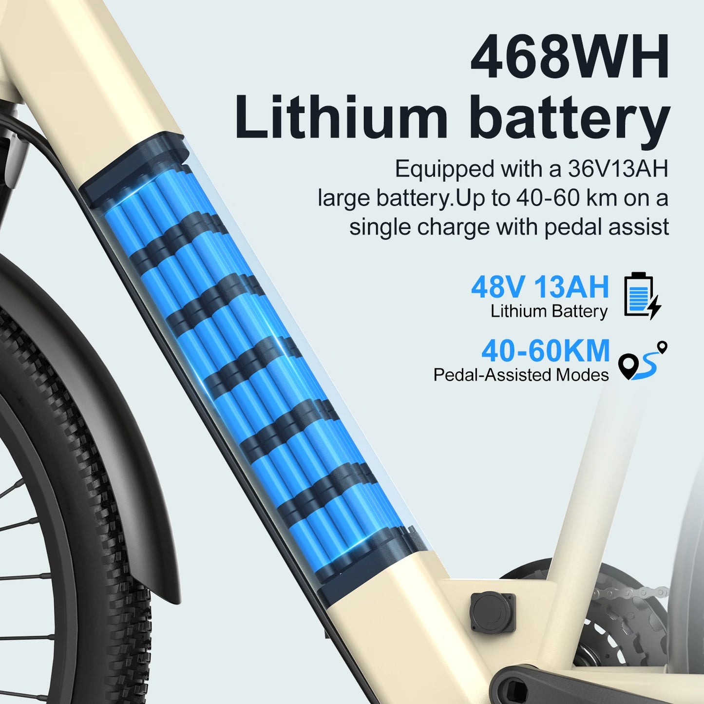 Aairsk SU7 24 "top-range urban Electric bike-engine 250W, battery 36V 13Ah, range 64km, 7 speed, steel frame, disc brakes, daily comfort and reliability