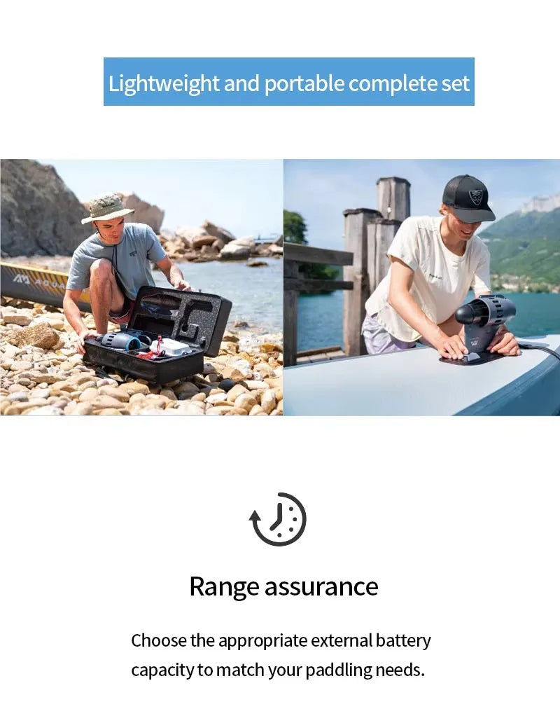 SUP Kayak Underwater Thruster Electric Paddle Board Motor External Battery Ready 3 Speed Reverse Gear Battery Not Included