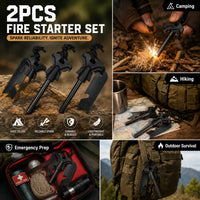 Ferro Rod Fire Starter Set — Striker Included, 2-Pack