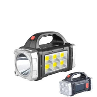 Solar & USB Rechargeable LED Flashlight — COB Camping Torch