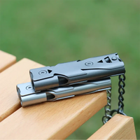 150dB Emergency Survival Whistle — Steel, Double Tube
