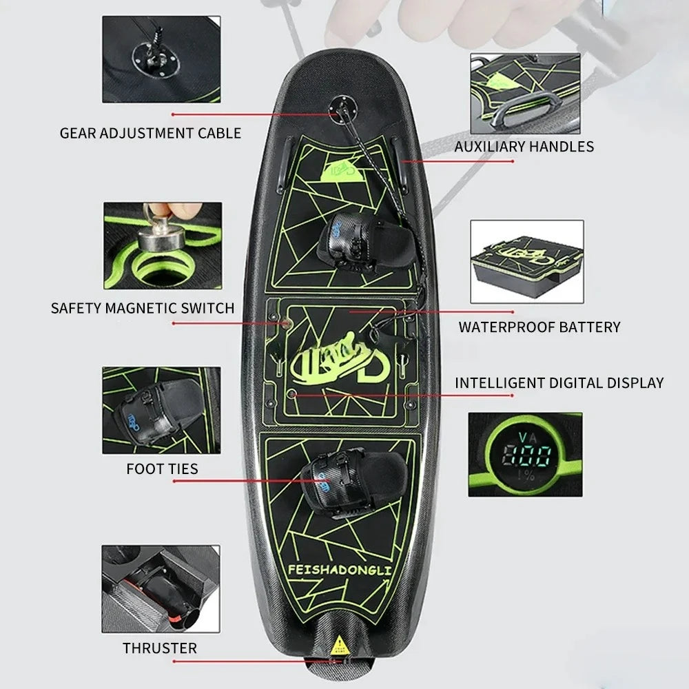 50KM/H Fast Speed Electric Jet Board Jet Surfboard Adult Water Sports Carbon Fiber Electric Surfboard