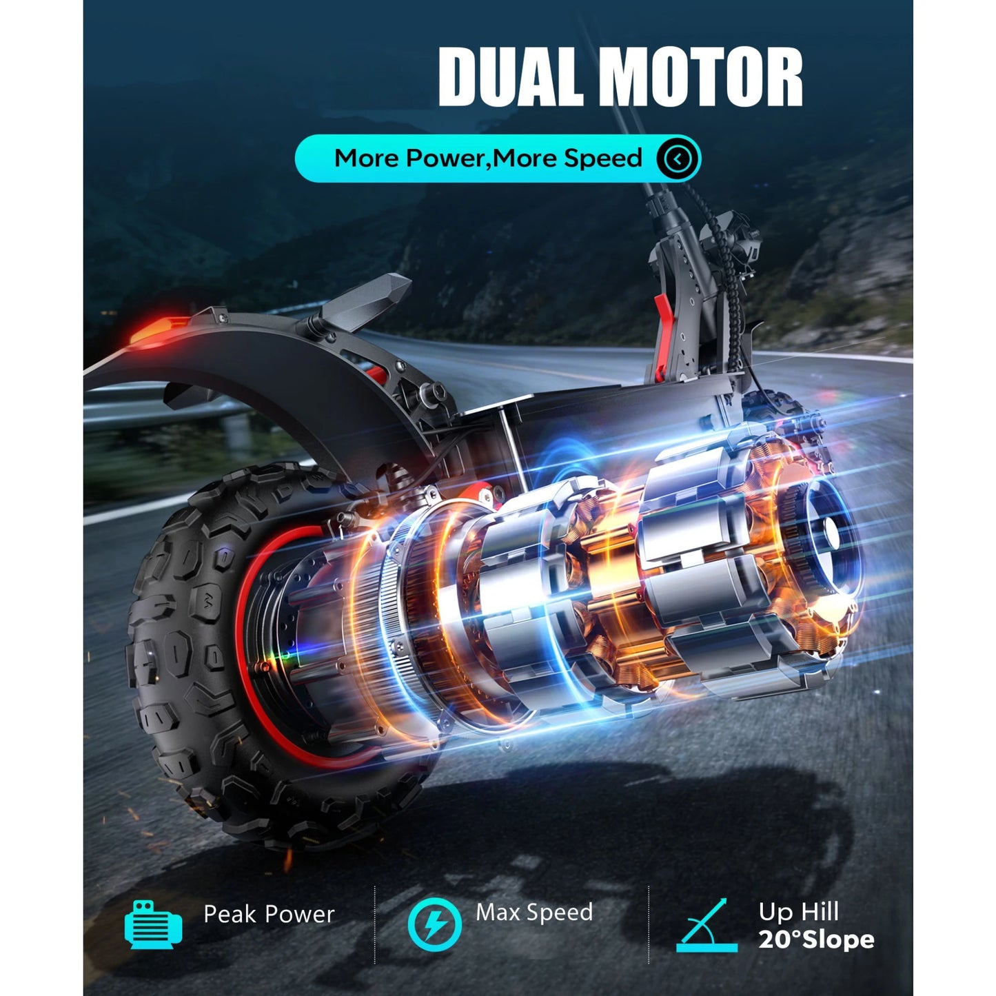 FREEBOY H6 Electric Scooter Dual Motor 48V21AH Battery Foldable 11-inch Off-Road Tire Adult All-Terrain Commuting Electric Scooter