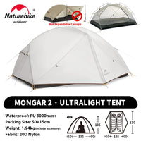 Mongar UL 2-Person Backpacking Tent — Ultralight, Waterproof