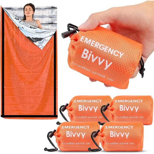 Mylar Emergency Blanket Bivy — Lightweight Thermal Shelter