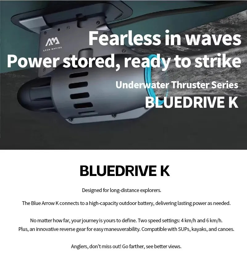 SUP Kayak Underwater Thruster Electric Paddle Board Motor External Battery Ready 3 Speed Reverse Gear Battery Not Included