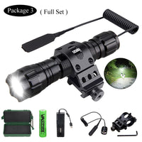 Tactical Flashlight — White/Red/Green, Mountable