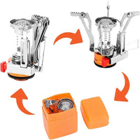 Mini Camping Gas Burner — Piezo Ignition, Ultra-Light