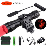 Tactical Flashlight — White/Red/Green, Mountable