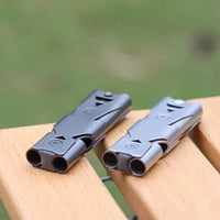 150dB Emergency Survival Whistle — Steel, Double Tube