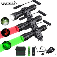 Tactical Flashlight — White/Red/Green, Mountable