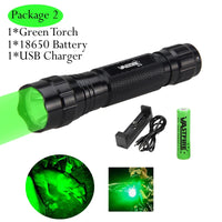 Tactical Flashlight — White/Red/Green, Mountable