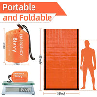 Mylar Emergency Blanket Bivy — Lightweight Thermal Shelter