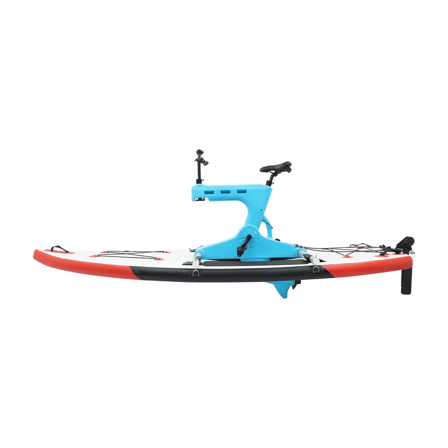 Inflatable Water Bike Pedal Boat, Inflatable Sea Bike with Aluminum Alloy Frame & SUP Board, Adjustable Seat for Water Sports