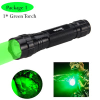 Tactical Flashlight — White/Red/Green, Mountable