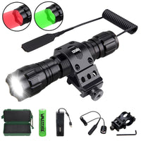 Tactical Flashlight — White/Red/Green, Mountable