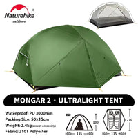 Mongar UL 2-Person Backpacking Tent — Ultralight, Waterproof